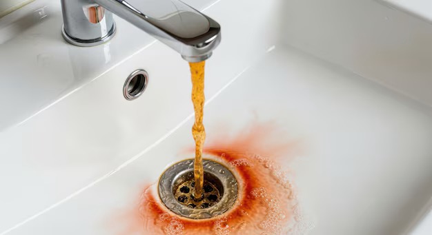 Rusty or discolored water before repiping